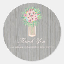 Flores Russas Num Chá de fraldas De Mason Jar