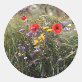 Adesivo Redondo Flores selvagens