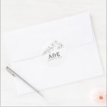 Adesivo Redondo Flores Selvagens Retornadas à Mão Simples e Elegan<br><div class="desc">Adesivos minimalistas de flores silvestres</div>