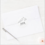 Adesivo Redondo Flores Selvagens Retornadas à Mão Simples e Elegan<br><div class="desc">Adesivos minimalistas de flores silvestres</div>