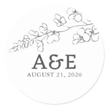 Flores Silvestres Desenhadas à Mão Simples Elegant