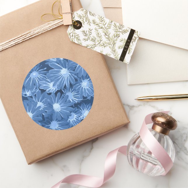 Adesivo Redondo Flores Vermelhas e Amarelas 3 (Presentear)