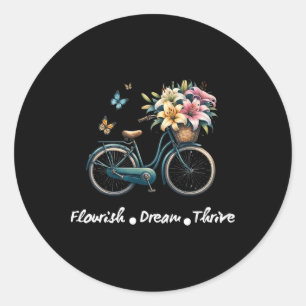 Adesivo Redondo Florescer Sonho Prosperar Floral Bike Sutil 8647 T