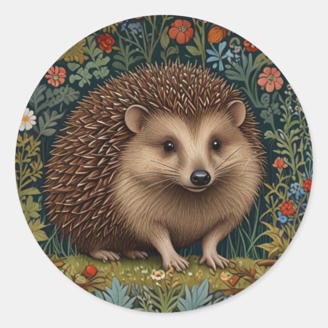 Adesivo Redondo Floresta de cobertura de retro-vegetação (Frente)