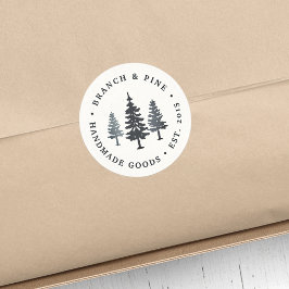 Adesivo Redondo Floresta de inverno