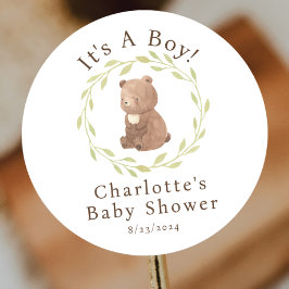 Adesivo Redondo Floresta Encantada É um Menino