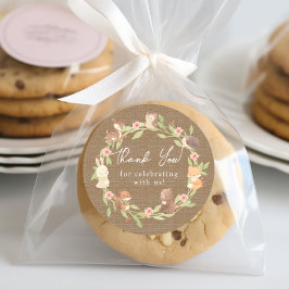 Adesivo Redondo Floresta Encantada Obrigado