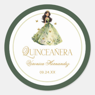 Adesivo Redondo Floresta Encantada Quinceanera Aniversário