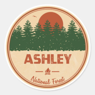 Adesivo Redondo Floresta Nacional Ashley