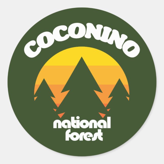 Adesivo Redondo Floresta Nacional Coconino (Frente)