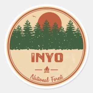 Adesivo Redondo Floresta Nacional de Inyo