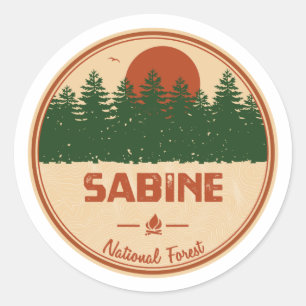 Adesivo Redondo Floresta Nacional Sabine