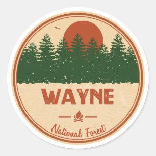Adesivo Redondo Floresta Nacional Wayne