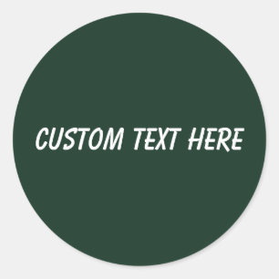 Adesivo Redondo Floresta sólida verde-escuro