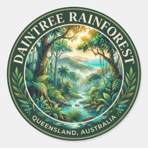 Adesivo Redondo Floresta Tropical de Daintree Austrália
