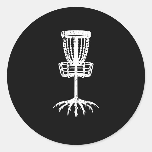 Adesivo Redondo Florestal de floresta de cesto de árvores-alvo de  (Frente)