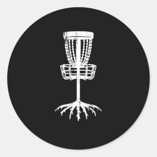 Adesivo Redondo Florestal de floresta de cesto de raízes de golfe