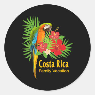 Adesivo Redondo Florestas Familiares da Costa Rica Flores Tropicai