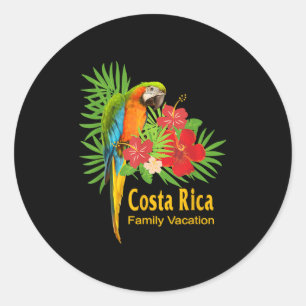 Adesivo Redondo Florestas Familiares da Costa Rica Flores Tropicai