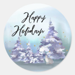 Adesivo Redondo Florestas Felizes Feriados Envelopes