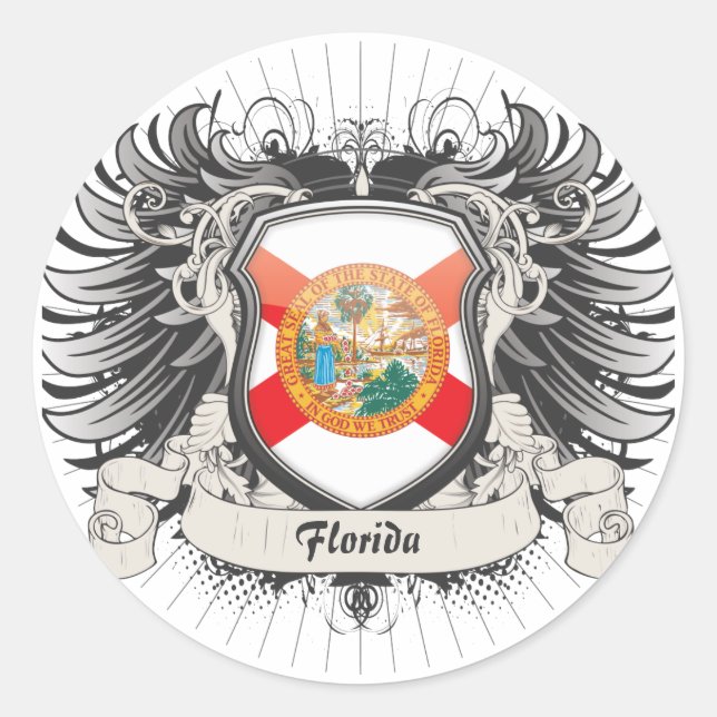 Adesivo Redondo Florida Crest (Frente)