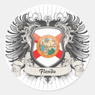 Adesivo Redondo Florida Crest