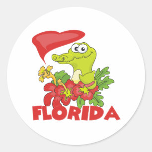 Adesivo Redondo Flórida Gator