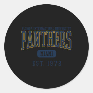 Adesivo Redondo Flórida Internacional Fiu Panthers Data Fundada