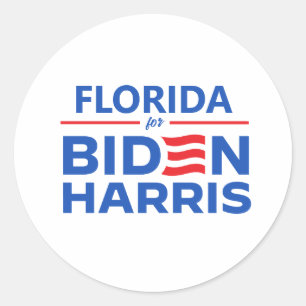 Adesivo Redondo Flórida para Biden Harris