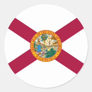 Adesivo Redondo Floridian Flag, Flag da Florida