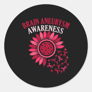 Adesivo Redondo Flower Fbon Brain Aneurysm Sensibilização Mês Supo