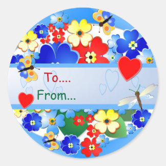 Adesivo Redondo Flower Garden ~ Gift Sticker # 2