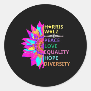 Adesivo Redondo Flower Harris Wheimer 2024 Salto Peace Love Equali
