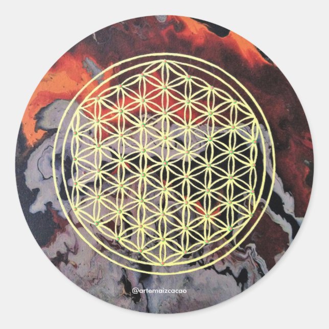 Adesivo Redondo Flower of Life (Frente)