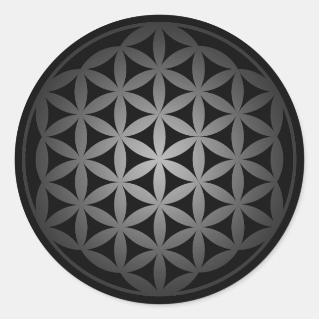 Adesivo Redondo flower of life3 (Frente)