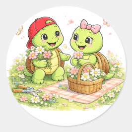 Adesivo Redondo Flower Picking