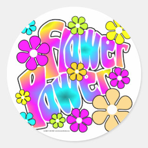 Adesivo Redondo Flower power