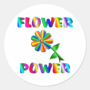Adesivo Redondo Flower power