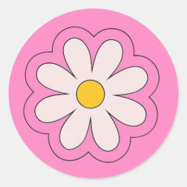 Adesivo Redondo Flower Sticker