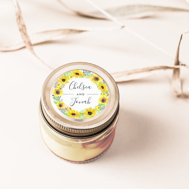 Adesivo Redondo Flowerfields Wreath Wedding (Criador carregado)