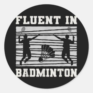 Adesivo Redondo Fluente Em Raquetes De Funil De Badminton
