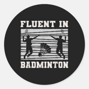 Adesivo Redondo Fluente Em Raquetes De Tênis De Badminton Diversão