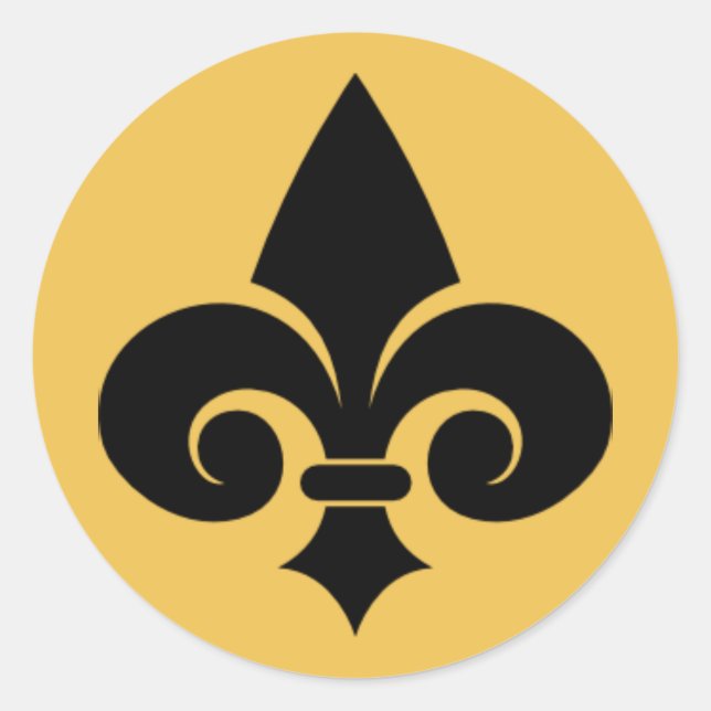 Adesivo Redondo Fluer De Lis Stickers (Frente)