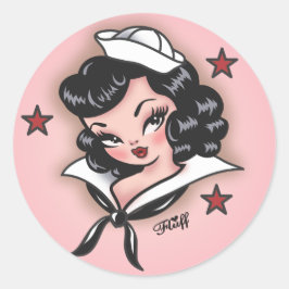 Adesivo Redondo Fluff Suzy Sailor Sticker