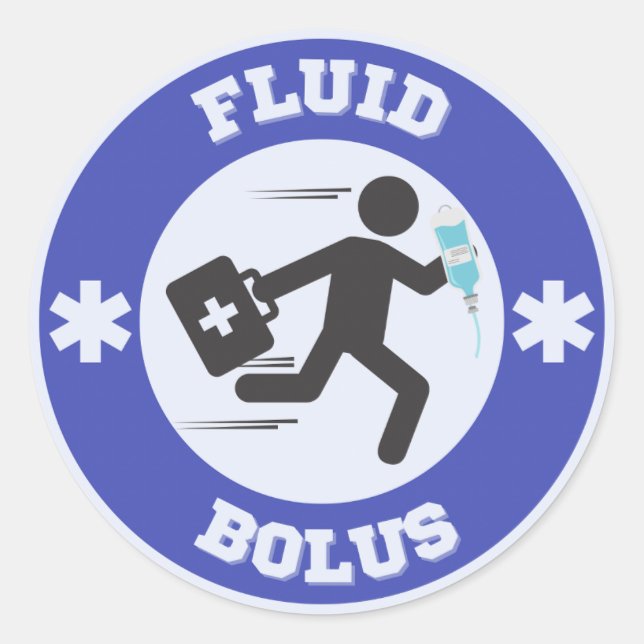 Adesivo Redondo Fluid Bolus Sticker (Frente)