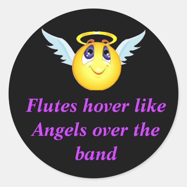 Adesivo Redondo Flute Angel Sticker (Frente)