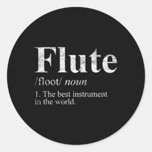 Adesivo Redondo Flute O Melhor Instrumento Do Mundo