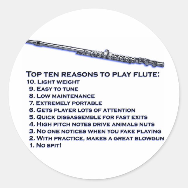 Adesivo Redondo Flute Top 10 (Frente)