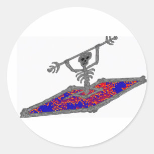 Adesivo Redondo Flutuador dos ossos do caiaque