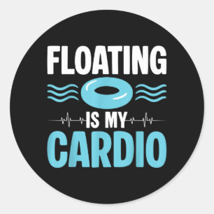 Adesivo Redondo Flutuar é meu cardio ol Humor Fitness